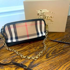 Authentic Burberry Clutch on a chain/ crossbody purse